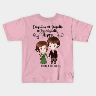 Pride and Prejudice - jane austen chibi darcy elizabeth bennet Kids T-Shirt